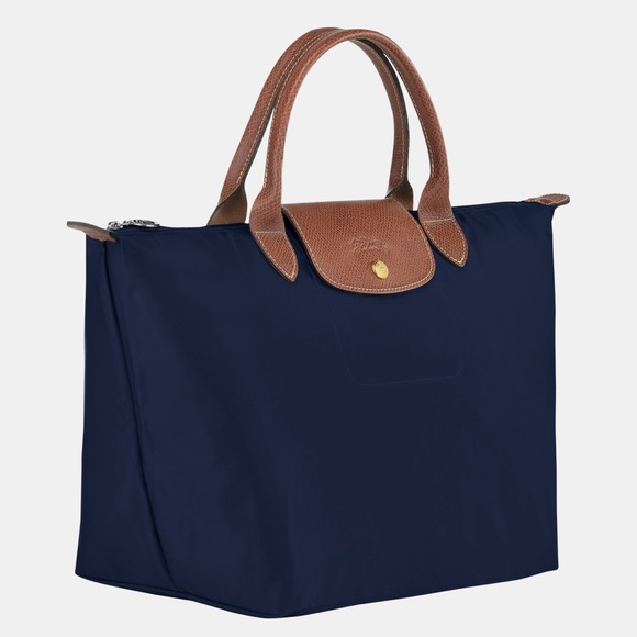 Longchamp Handbags - LONGCHAMP Navy Le Pliage Med Top Handle Bag L1623089556